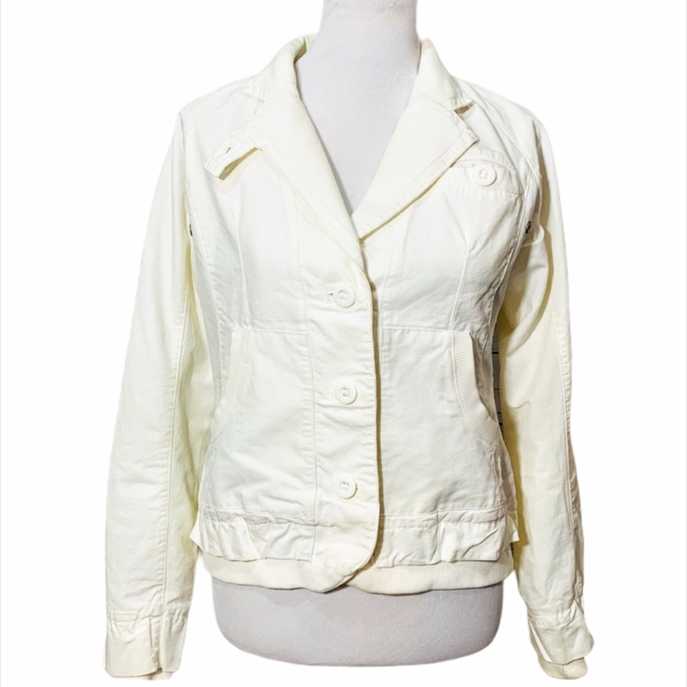 NIKE White Button Cortez Collectors Jacket